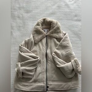 Athleta Cream Teddy Jacket
